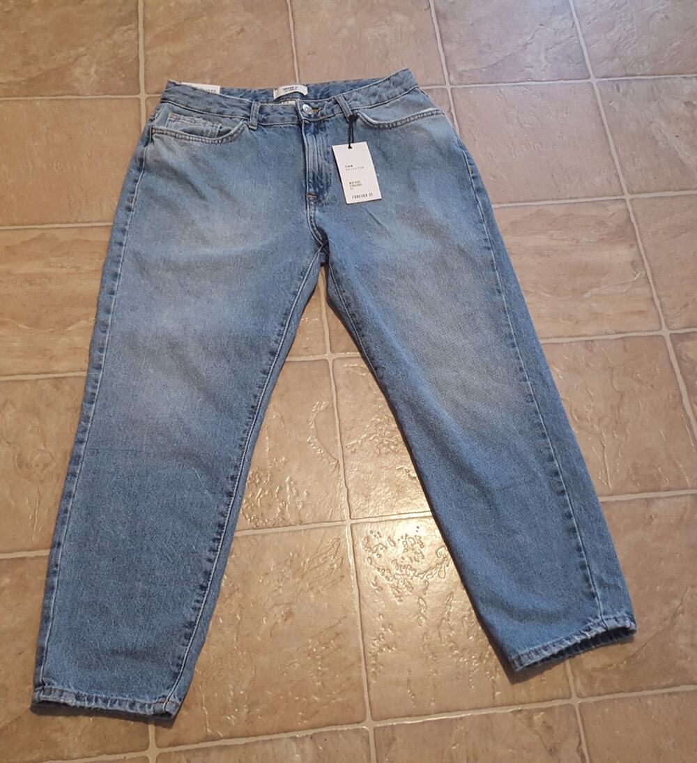 NWT FOREVER 21 LOS ANGELES SZ 29 ANKLE FIT DENIM JEANS DISTRESSED WOMEN 3343